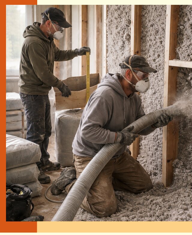 Утепление таунхауса эковатой в Касимове для максимально теплых стен