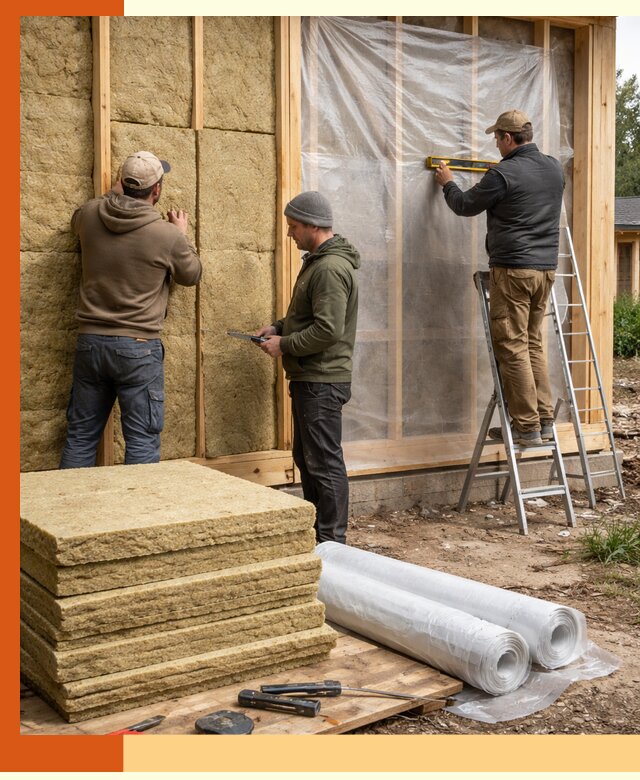 Утепление каркасного дома в Касимове под ключ с гарантией качества