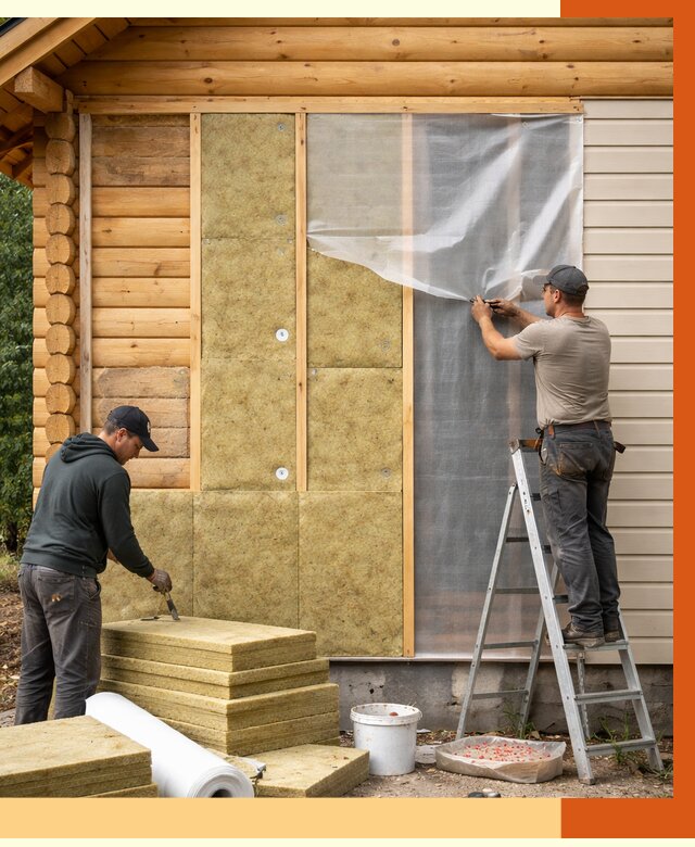 Утепление дома из бруса в Касимове от 4078 руб./м2 — работы под ключ | ТепломастерКсм