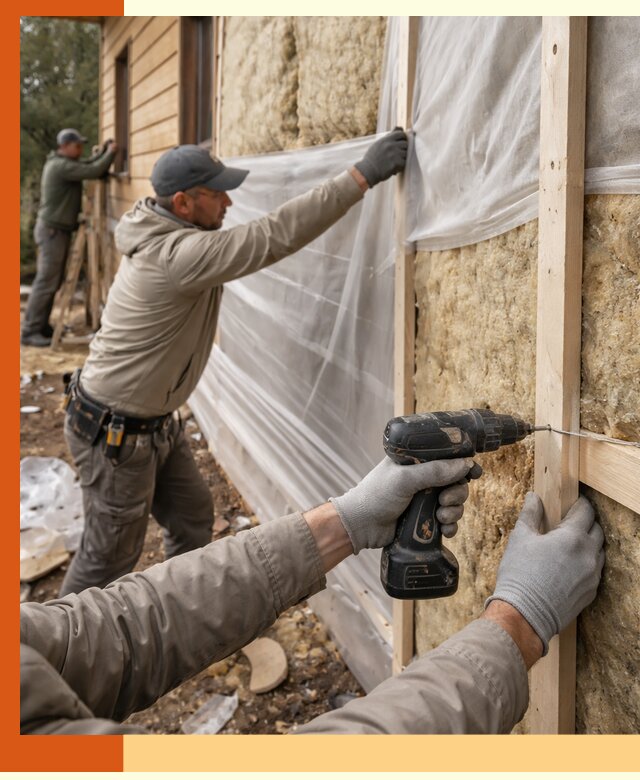 Утепление дома из бруса в Касимове качественно и долговечно