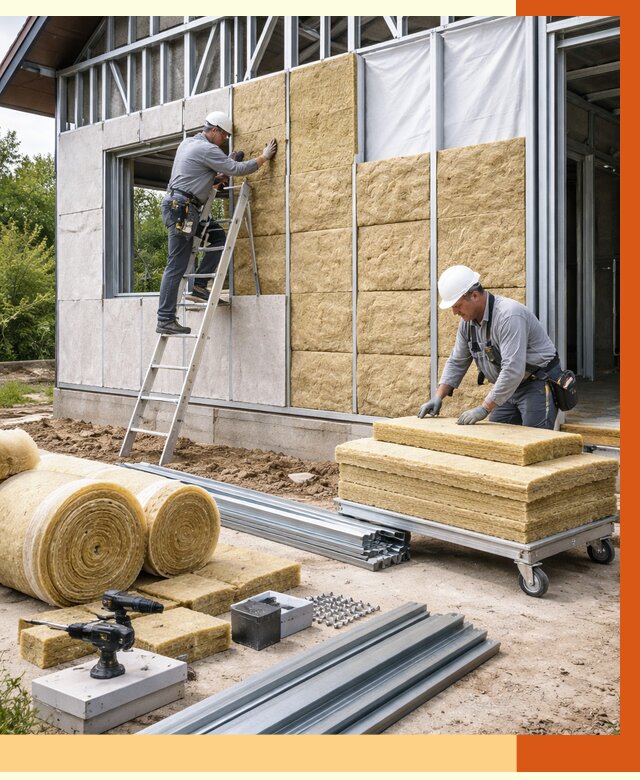 Утепление дома из ЛСТК в Касимове от 5654 руб./м² — профессионально | ТепломастерКсм