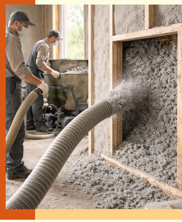 Утепление коттеджа эковатой в Касимове с гарантией качества