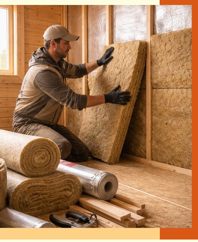 Утепление бани в Касимове под ключ от 4893 руб./м2 — утеплить потолок, пол и стены | ТепломастерКсм