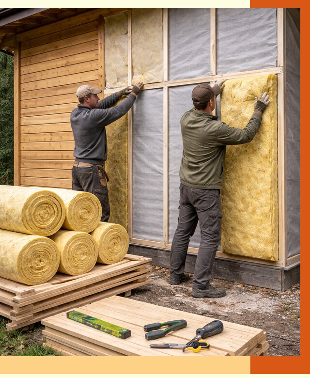 Утепление бани снаружи в Касимове от 92429 руб. под ключ | ТепломастерКсм