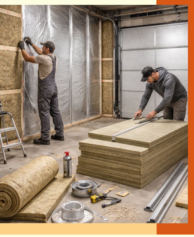 Утепление гаража в Касимове от 4893 руб/м2 — комплексное утепление ворот и стен | ТепломастерКсм