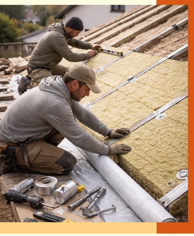 Утепление крыши снаружи в Касимове под ключ от 1305 руб./м2 | ТепломастерКсм