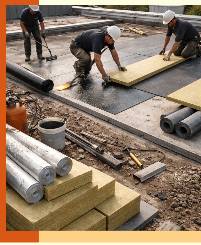 Утепление плоской крыши в Касимове — надежная теплоизоляция и герметизация