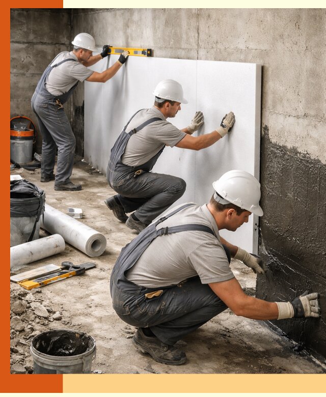 Утепление фундамента изнутри профессионально в Касимове