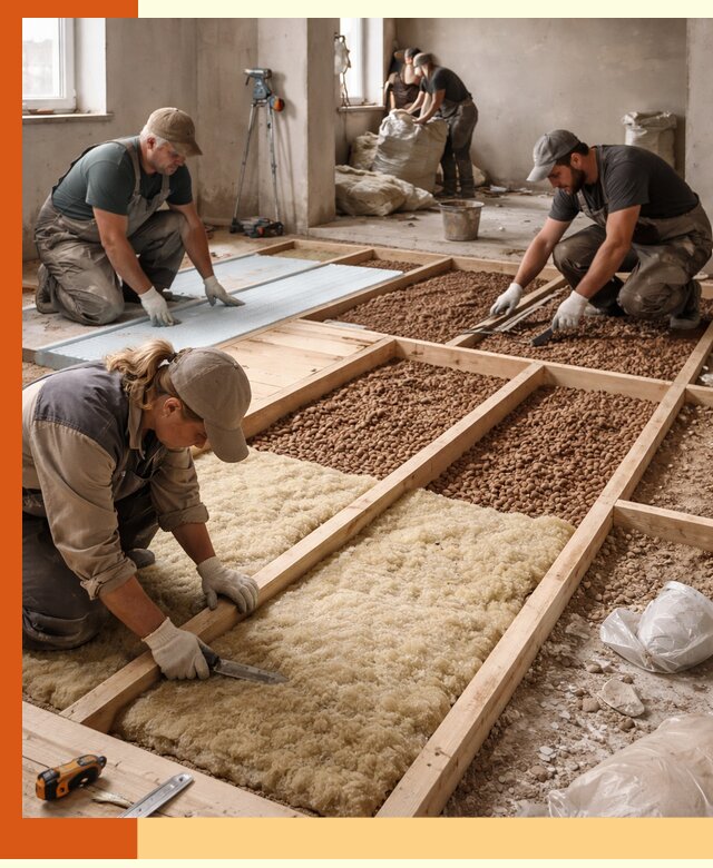 Утепление перекрытий жилых и промышленных зданий в Касимове