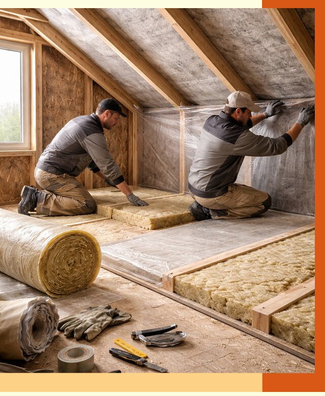 Утепление чердака в Касимове от 8156 руб/м² — теплоизоляция и комплексное утепление под ключ | ТепломастерКсм