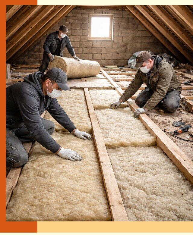 Утепление чердака в Касимове — профессиональная теплоизоляция кровли