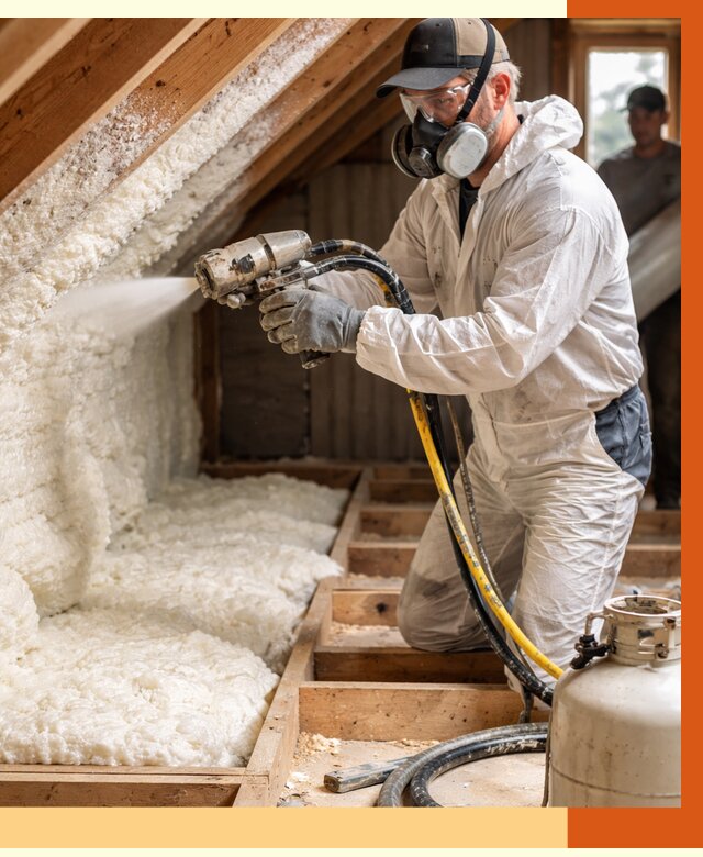 Утепление чердака ППУ в Касимове от 9373 руб./м2 — услуга под ключ | ТепломастерКсм