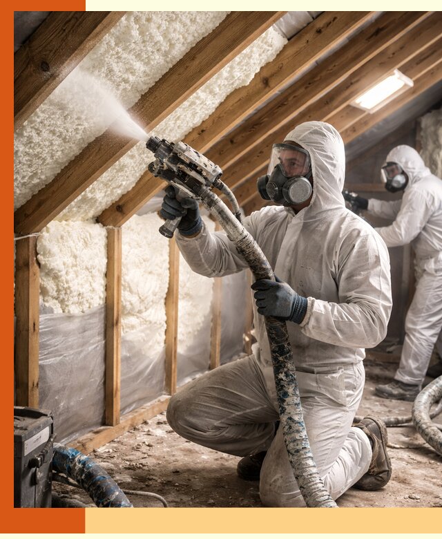 Утепление чердака пенополиуретаном (ППУ) в Касимове