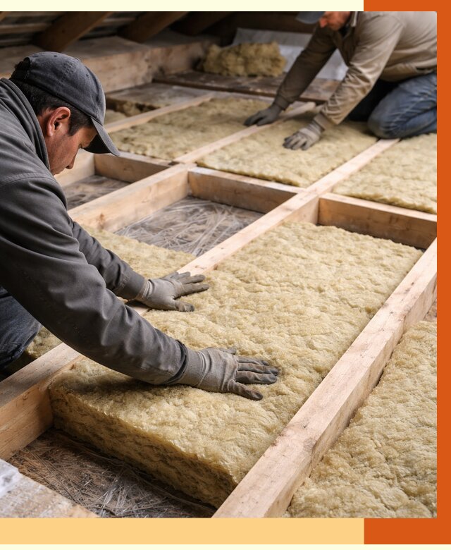 Утепление чердака минватой в Касимове от 3806 руб/м2 под ключ | ТепломастерКсм