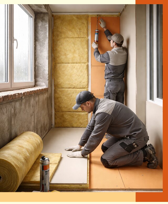 Утепление лоджии под ключ в Касимове от 7068 руб/м2 — комплексное решение | ТепломастерКсм