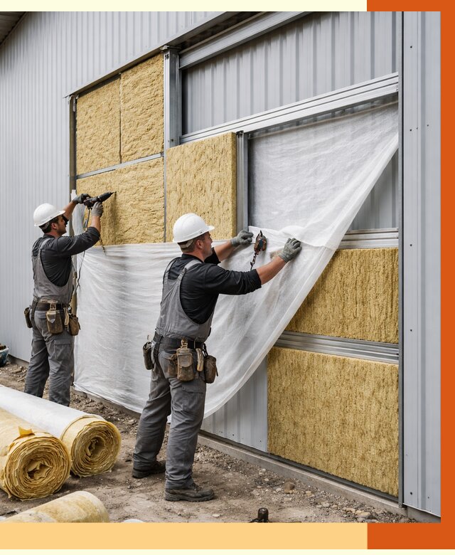 Утепление металлического склада в Касимове от 4893 руб/м2 — комплексное утепление под ключ | ТепломастерКсм