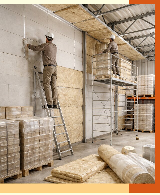 Утепление склада готовой продукции в Касимове от 2120 руб./м2 — комплексно | ТепломастерКсм