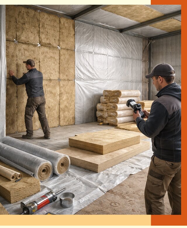 Утепление теплого склада в Касимове под ключ от 12505 руб/м² | ТепломастерКсм