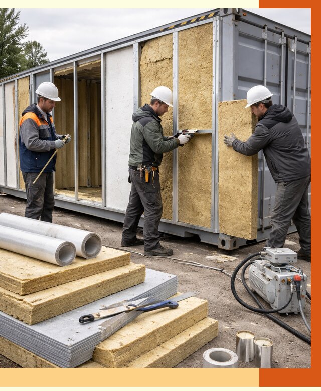 Утепление морского контейнера в Касимове от 4078 руб. под ключ | ТепломастерКсм