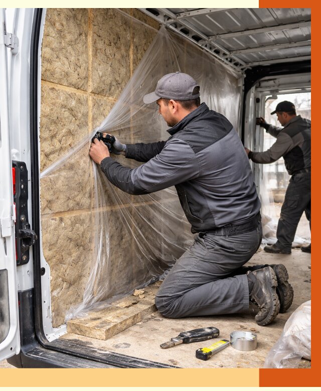 Утепление фургона в Касимове от 17942 руб/м2 — утепление фургона ППУ и кузова | ТепломастерКсм