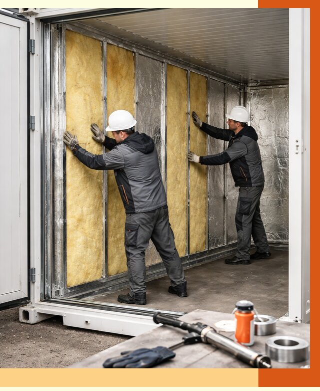 Утепление рефрижераторного контейнера в Касимове от 48933 руб./м² | ТепломастерКсм