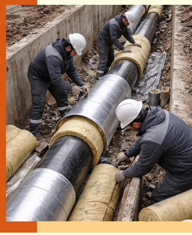 Утепление теплотрассы в Касимове: утеплительные работы и материалы