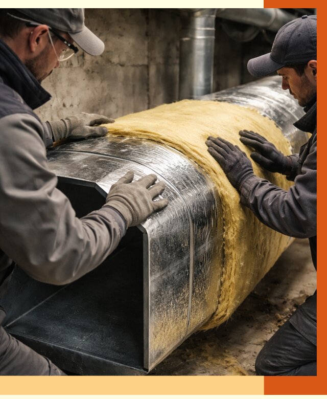 Утепление воздуховодов в Касимове от 4567 руб. — теплоизоляция вентиляции | ТепломастерКсм