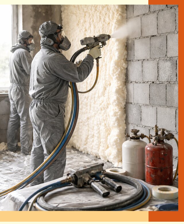 Утепление блочной стены ППУ в Касимове от 4621 руб./м² — ТепломастерКсм