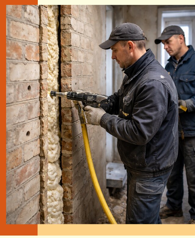 Межстеновое утепление пенополиуретаном в Касимове