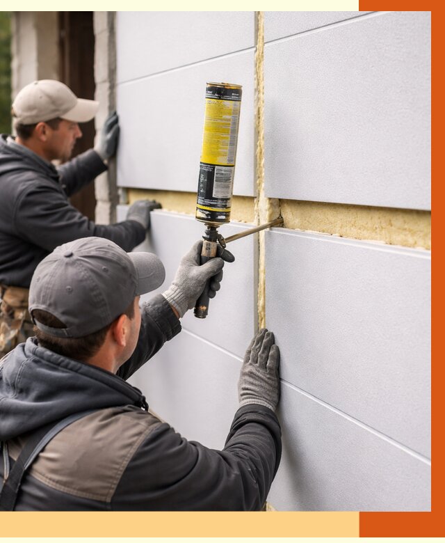 Утепление сэндвич панелей ППУ в Касимове от 4567 руб. за м2 | ТепломастерКсм