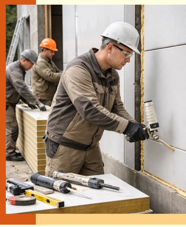 Утепление сэндвич-панелей пенополиуретаном в Касимове