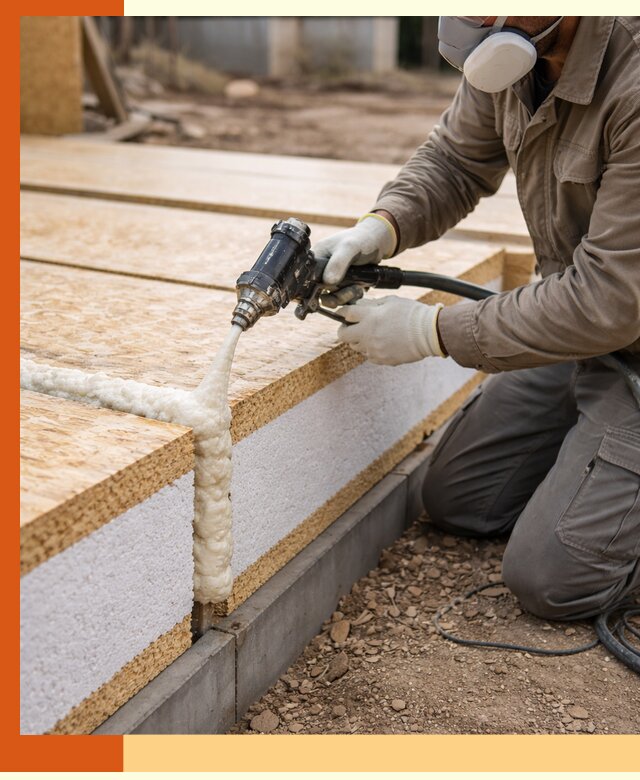 Утепление СИП-панелей пенополиуретаном (ППУ) в Касимове