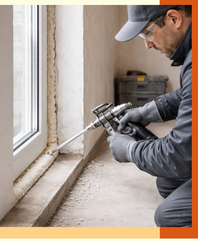 Герметизация стыков ППУ в Касимове от 1794 руб. за м2 — утепление примыканий под ключ | ТепломастерКсм