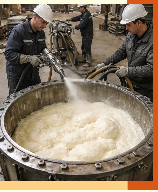 Заливка ППУ в емкости в Касимове от 7884 руб. — утепление емкости под ключ | ТепломастерКсм