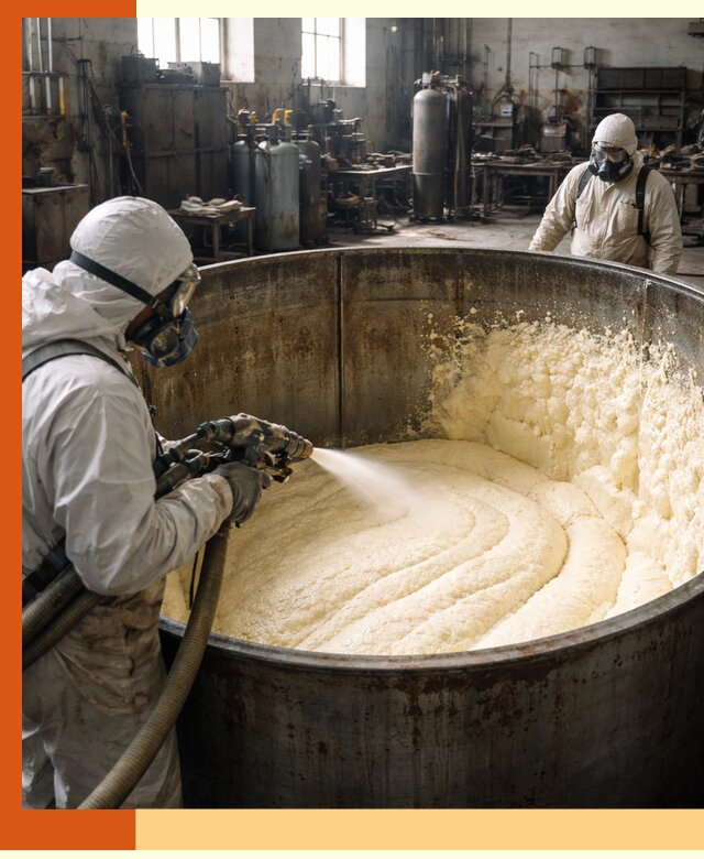 Заливка ппу в емкости с полной изоляцией и герметизацией в Касимове