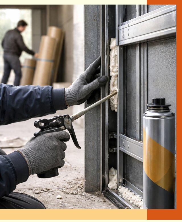 Заполнение пустот ворот в Касимове от 4893 руб. — заливка ППУ, утепление под ключ | ТепломастерКсм