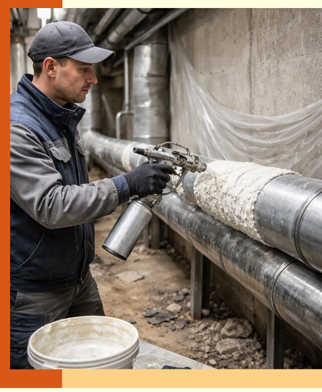 Утепление труб жидкой теплоизоляцией в Касимове