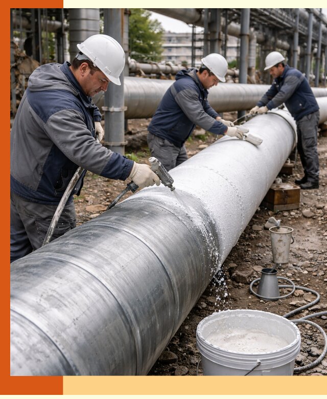 Утепление теплотрассы жидкой теплоизоляцией в Касимове