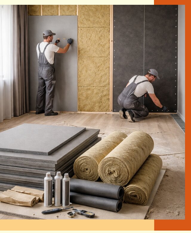 Шумоизоляция дома в Касимове от 4893 руб/м2 — комплексная звукоизоляция под ключ | ТепломастерКсм