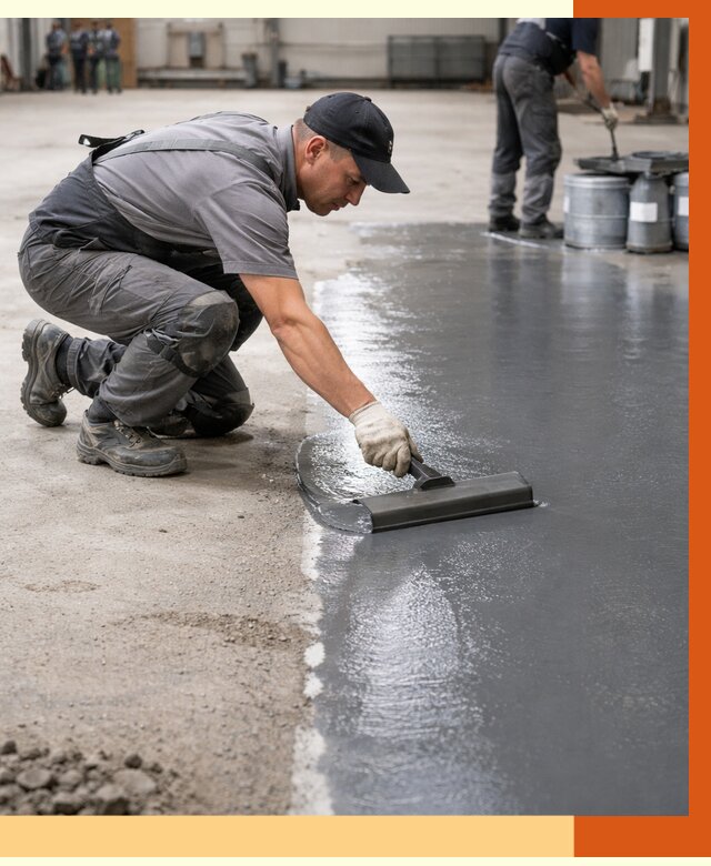 Гидроизоляция промышленного пола в Касимове от 1305 руб./м2 — ТепломастерКсм специалисты под ключ