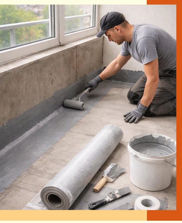 Профессиональная гидроизоляция балкона в Касимове от 4567 руб. | ТепломастерКсм