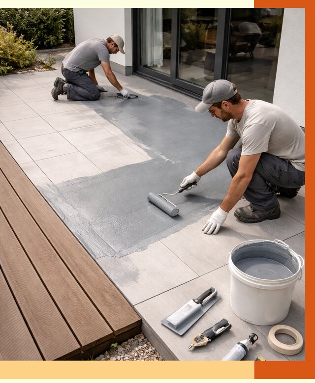 Гидроизоляция террасы в Касимове под ключ от 8156 руб./м² | ТепломастерКсм