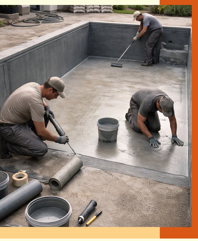 Профессиональная гидроизоляция бассейна в Касимове от 7068 руб. за м2 | ТепломастерКсм