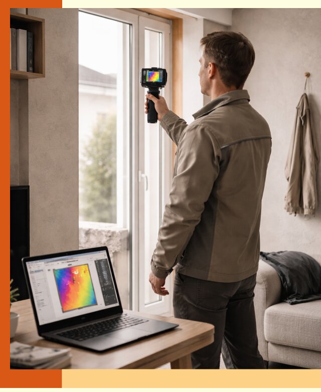 Тепловизионное обследование квартиры в Касимове для поиска утечек тепла