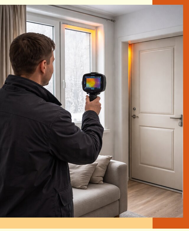 Тепловизионное обследование окон и дверей в Касимове от 4893 руб. | ТепломастерКсм
