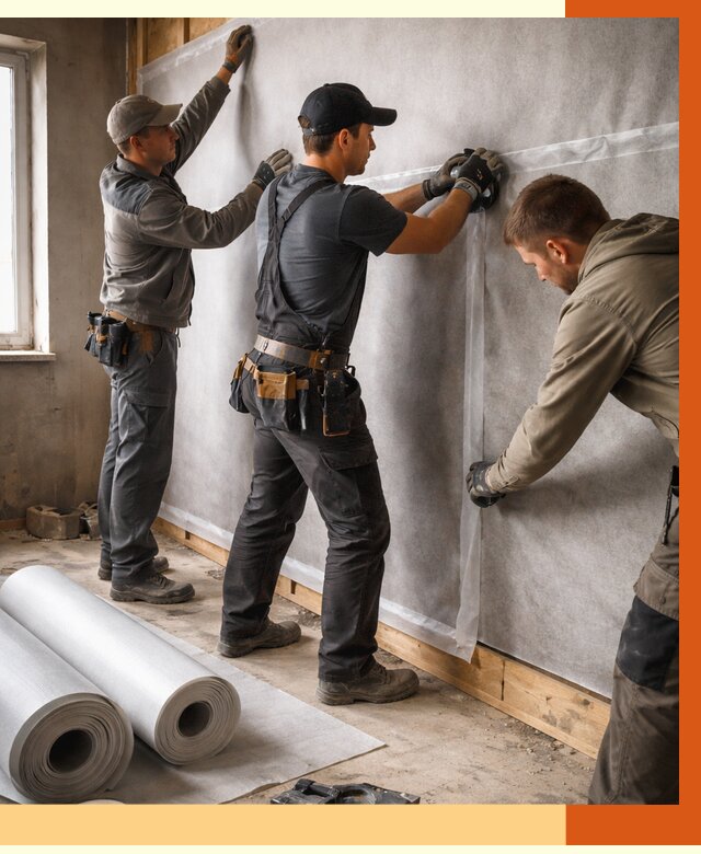 Монтаж ветроизоляции в Касимове от 4893 руб./м2 — профессионально | ТепломастерКсм